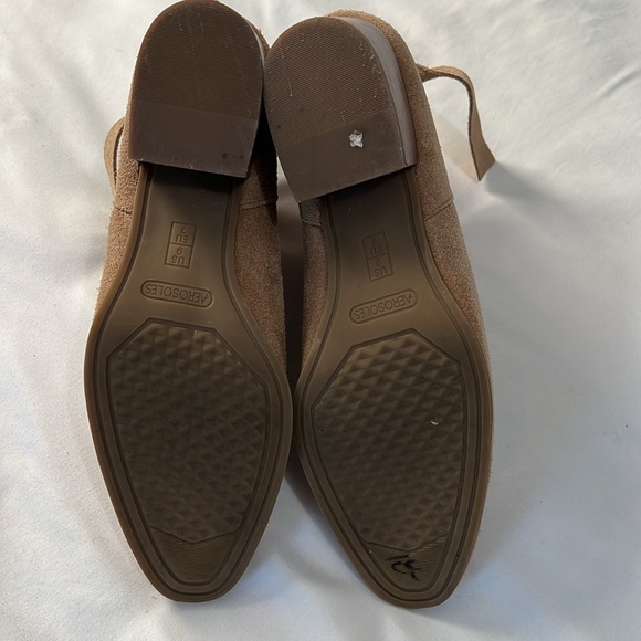 Aerosoles Tan Suede Crosswalk Ankle Boots - Picture 7 of 8